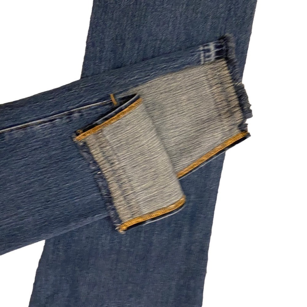 good american split hem button fly straight leg j… - image 5